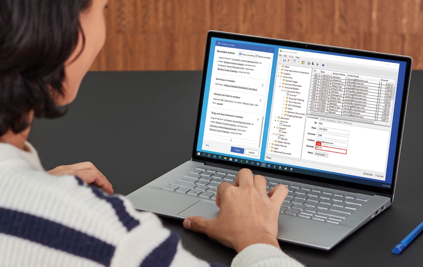 Woman looking at a computer screen