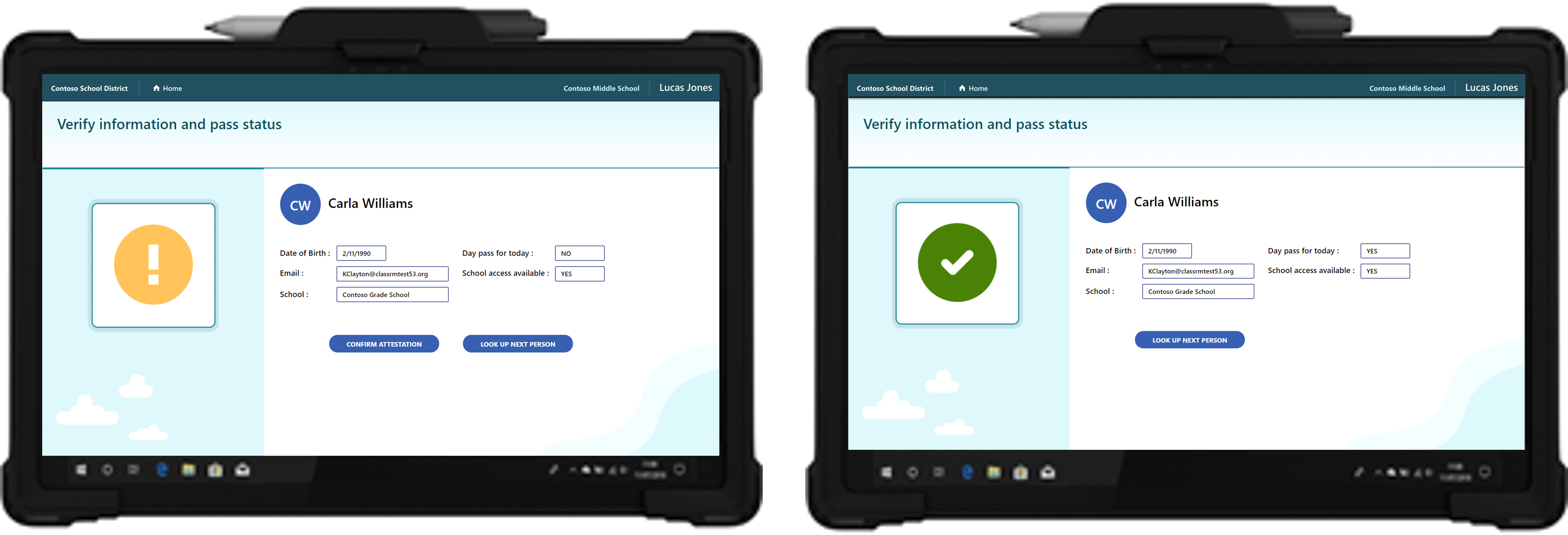 For students without a device or a day pass, school staff can review attestation with the student or their guardian and create a daily pass for the student.