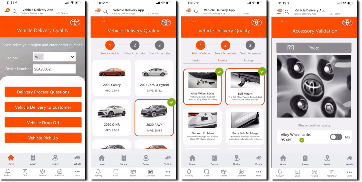 TMNA created a Center of Excellence that trains and supports employee efforts, and the company maintains rigorous governance requirements for app development.