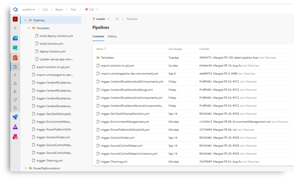 out of the box Azure DevOps pipelines and GitHub workflow templates