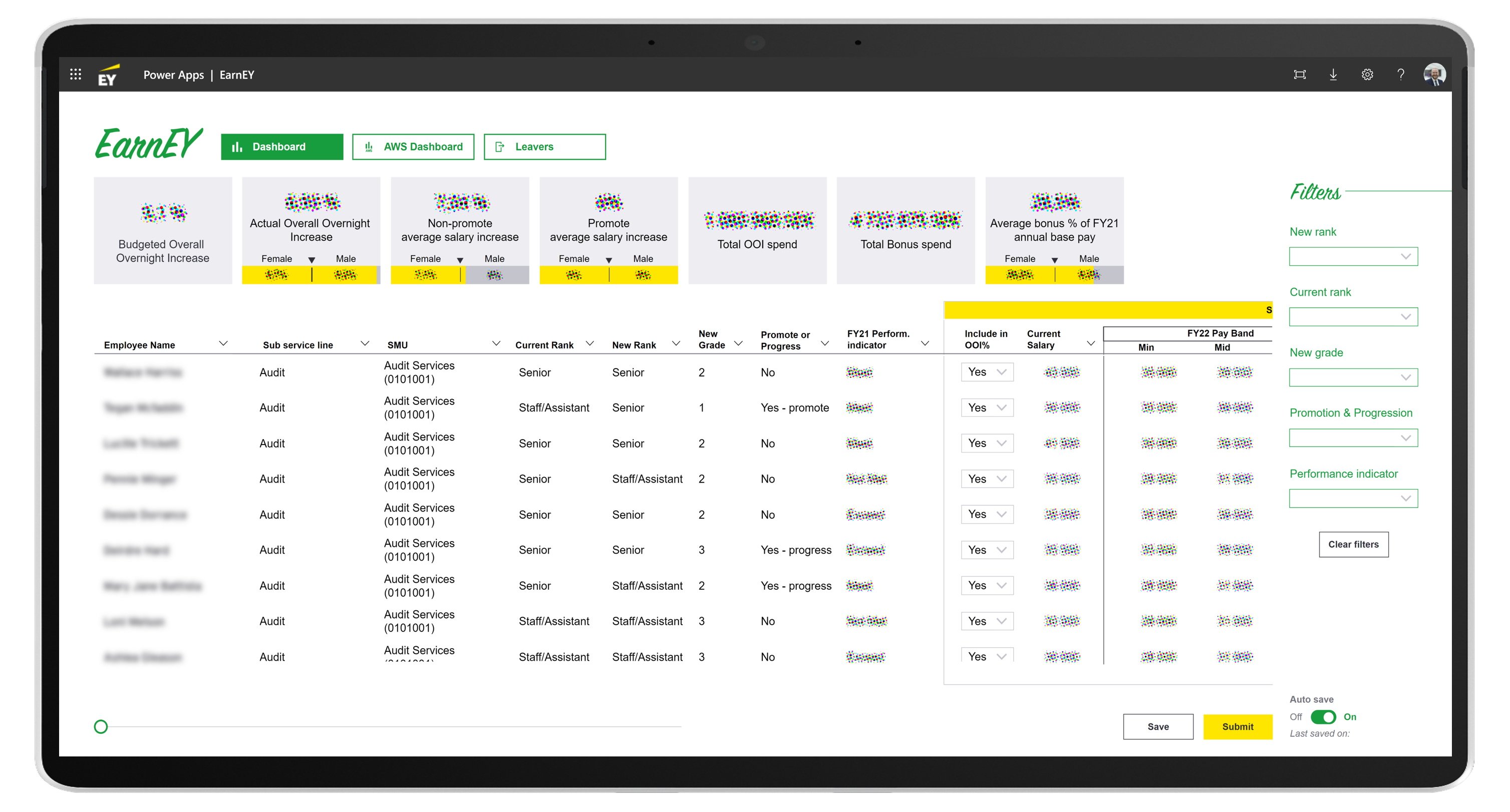 Screenshot of the EarnEY App