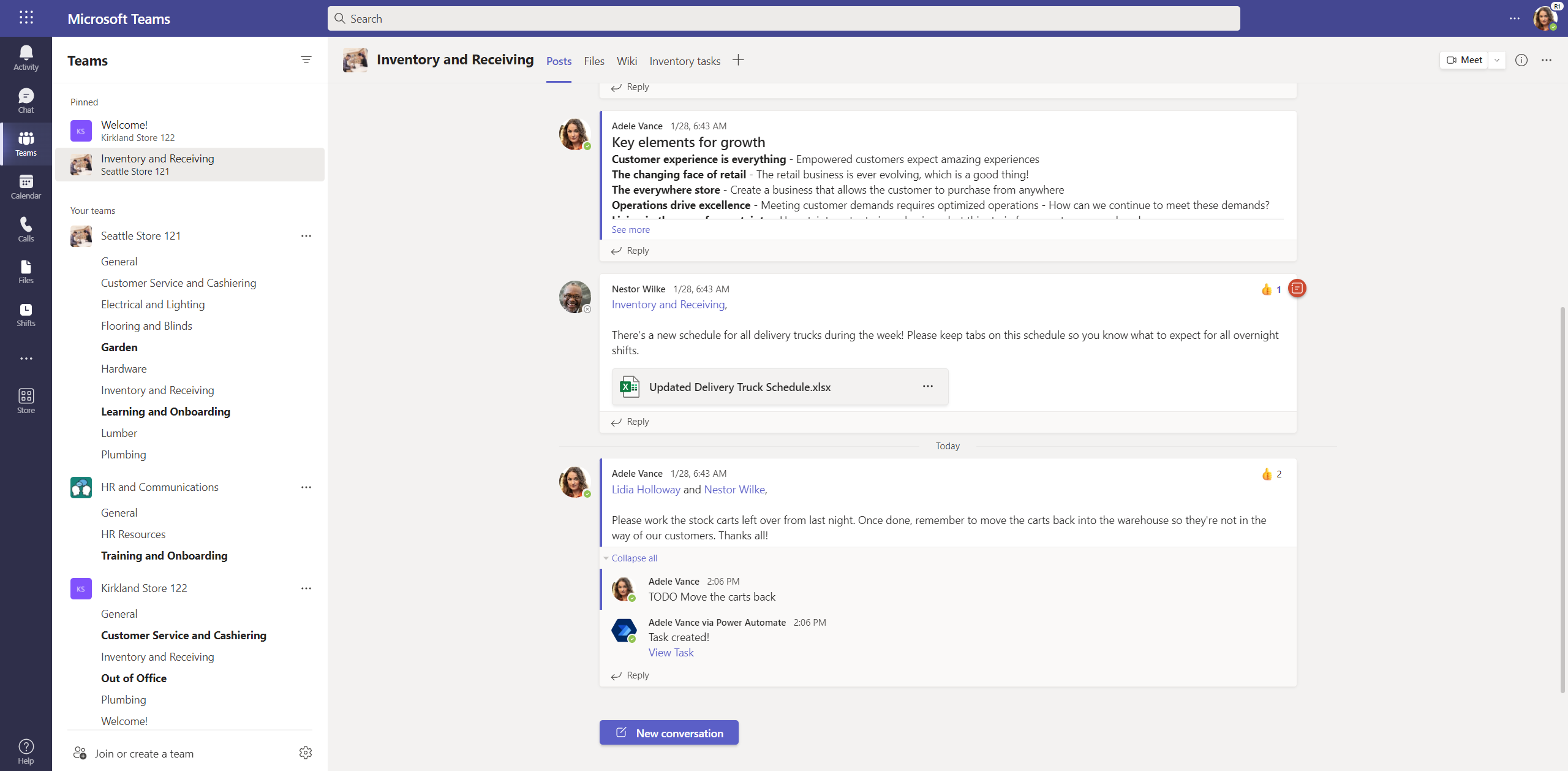 Create a task if a message starts with TODO using a workflow