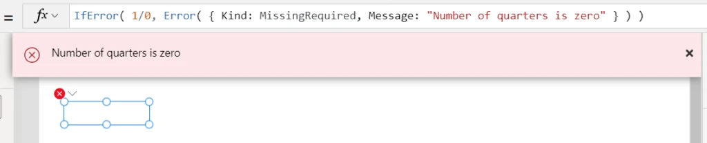 Using the Error function to rethrow an error with a different kind and message.