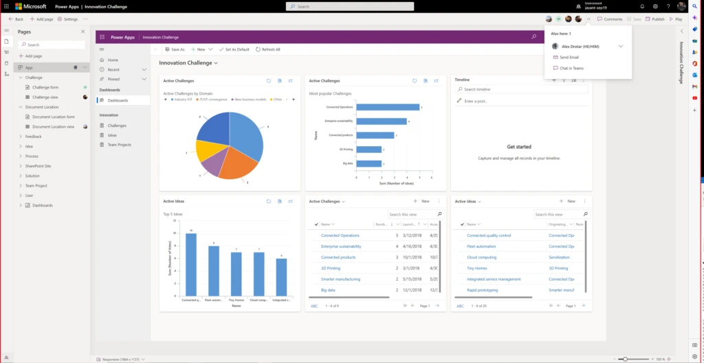 Coauthoring in Power Apps works like Office 365 documents