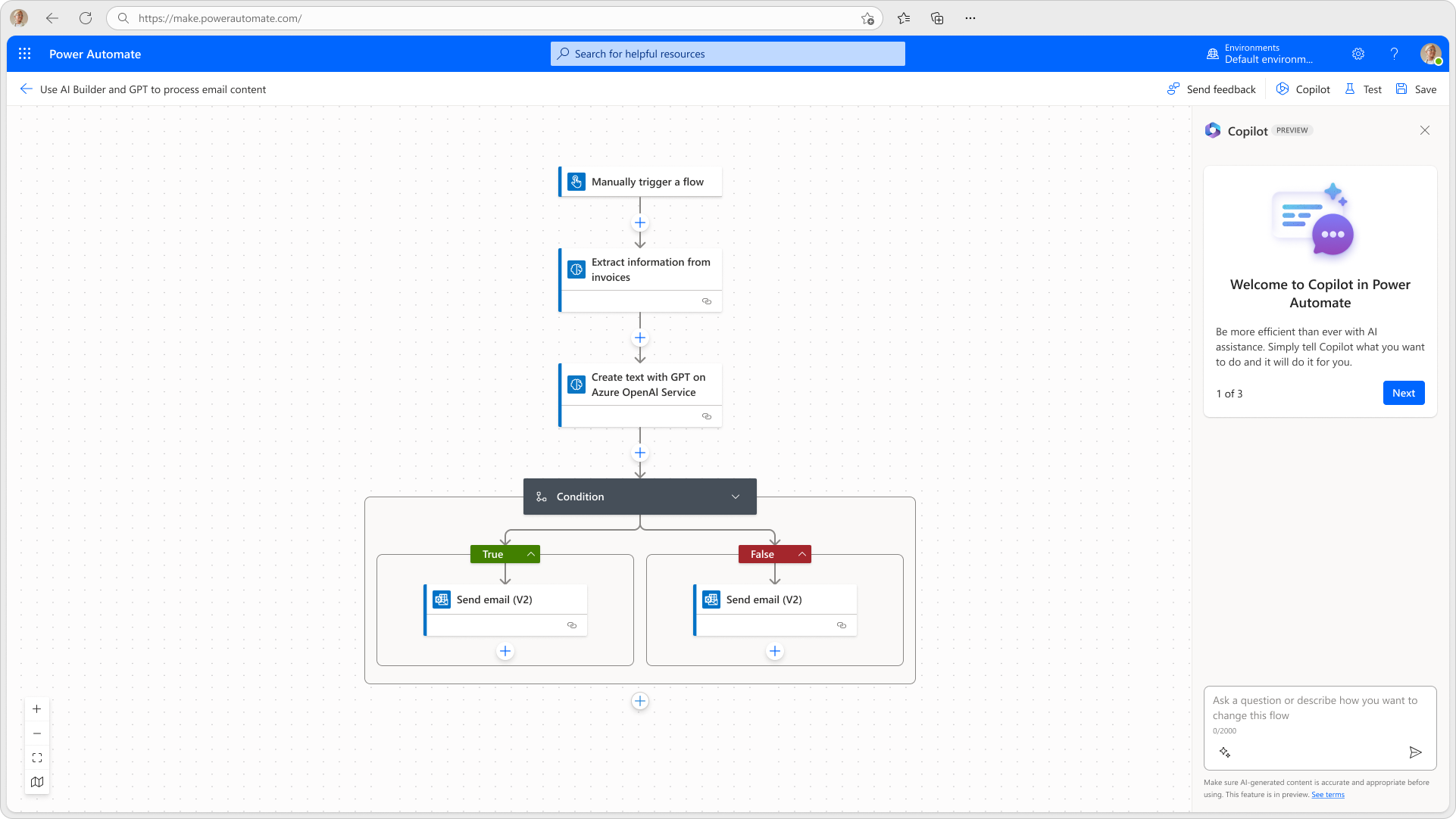 Graphic of Cloud Flow designer layout.