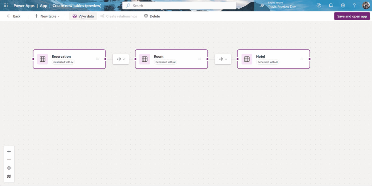 Data drawer and ERD side by side