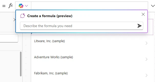 Create a Formula Dialog