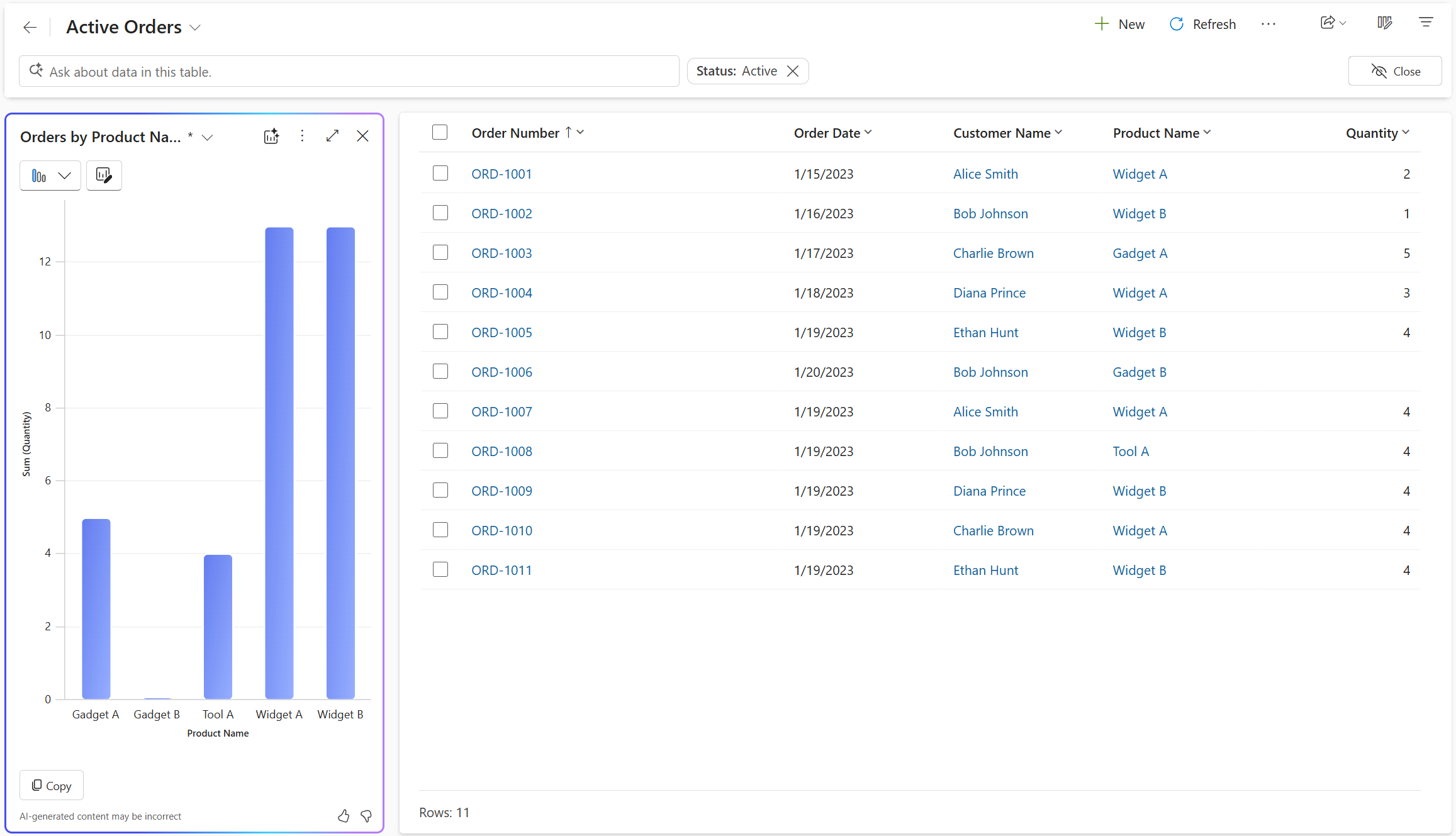 Visualize with Copilot