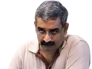 a man looking at the camera