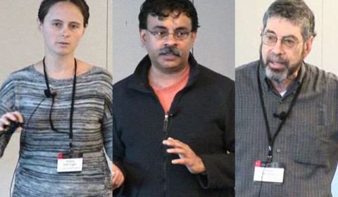 Madhu Sudan et al. posing for the camera