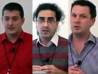 a group of people posing for the camera