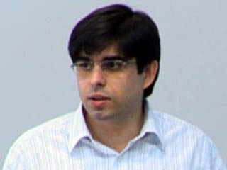 a man looking at the camera