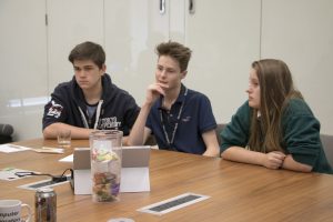 James Durbin et al. sitting at a table
