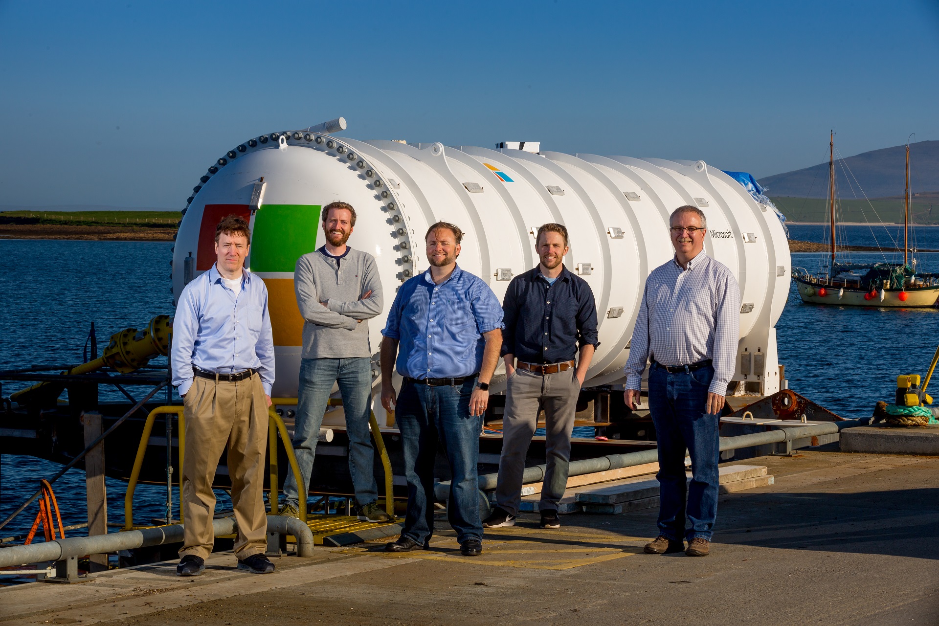 Microsoft's Project Natick  at the launch site in the city of Stromness on Orkney Island, Scotland on Sunday May 27, 2018. (Photography by Scott Eklund/Red Box Pictures)
