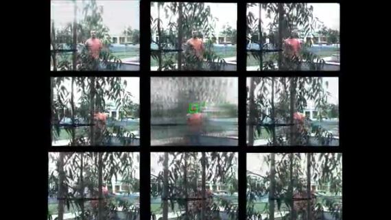 a view of a large window