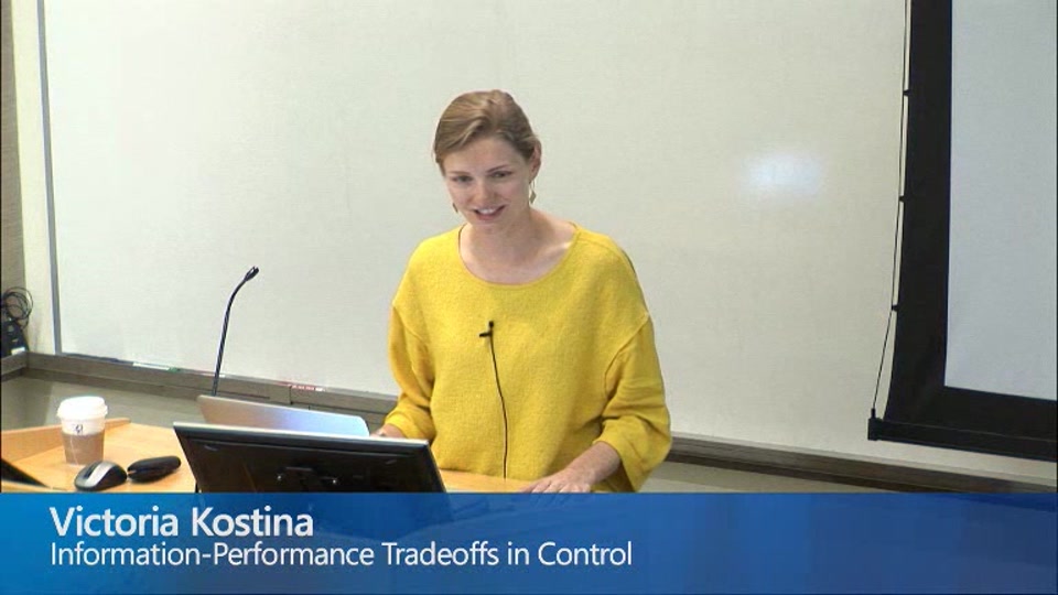 Information-Performance Tradeoffs in Control