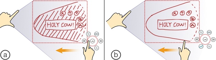 Rewinding time on a select portion of the canvas
