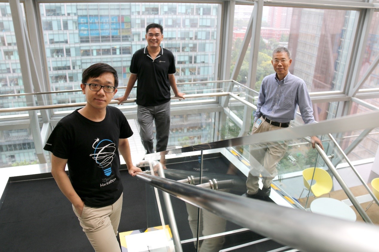 Photo: (left to right) Yan Xia, Jonathan Tien, Frank Soong