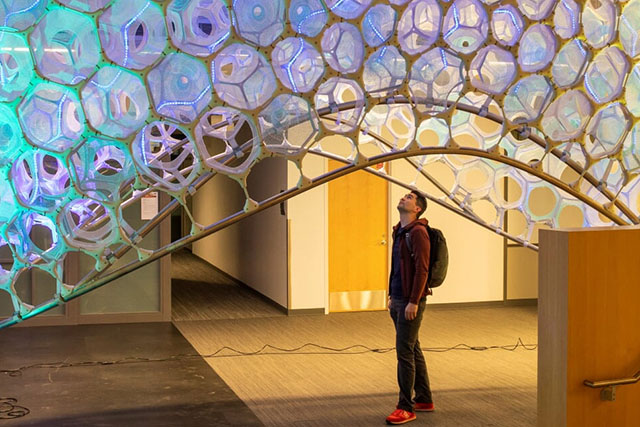 Man looking up at project Ada