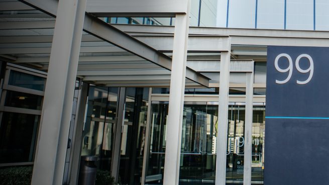 Front entry of Building 99 on Microsoft Campus