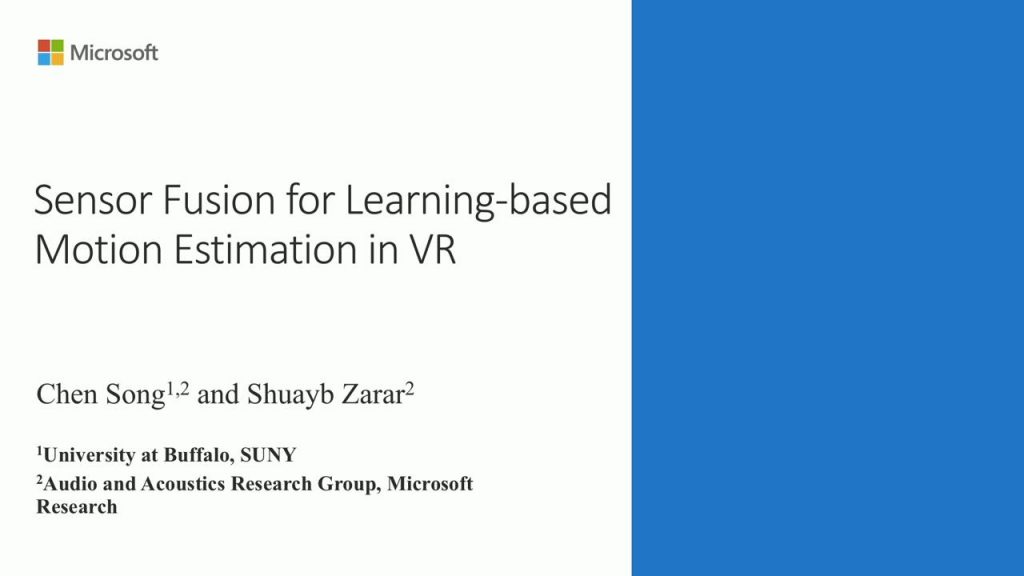 Sensor Fusion for Learning-based Motion Estimation in VR