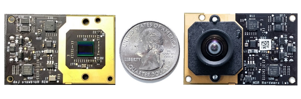 The new camera module is much smaller and lighter than the smallest off‑the‑shelf machine vision system of equivalent resolution and frame rate.