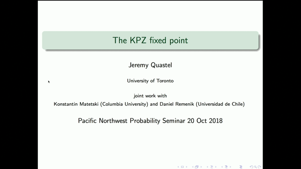 The 20th Northwest Probability Seminar: The KPZ Fixed Point
