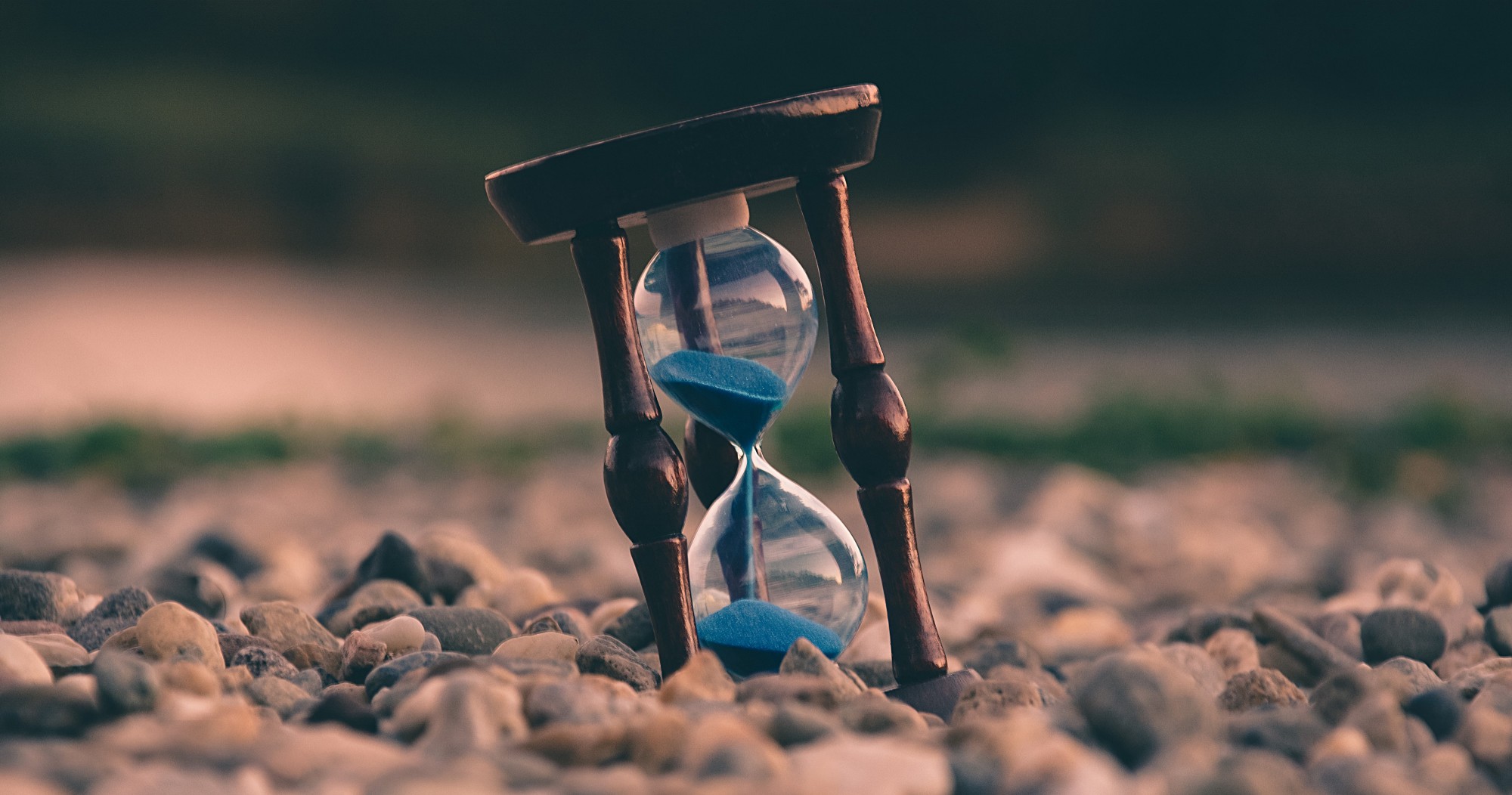 Hourglass on the beach