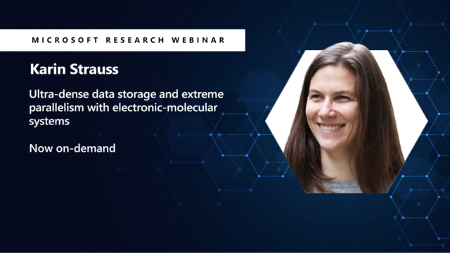 Picture of Karin Strauss next to her webinar title