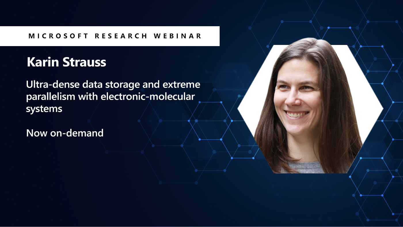 Picture of Karin Strauss next to her webinar title