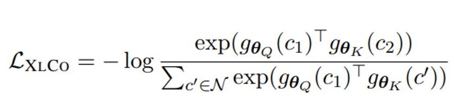 Loss function for XLCo
