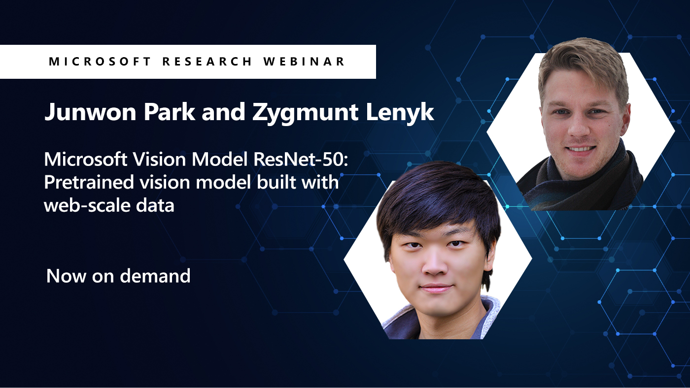 a picture of junwon and zygmunt next to the title of their webinar on computer vision