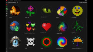 screenshot of Microsoft Expressive Pixels app home screen