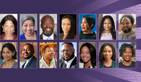 Micah Stampley, Lisa Nakamura posing for a photo