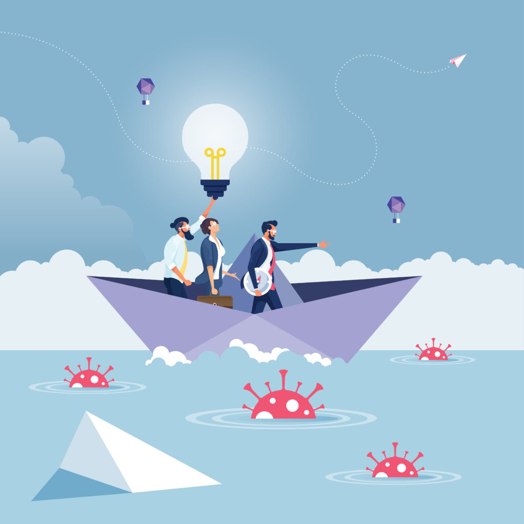 leader pointing hand forward