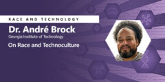 Dr. André Brock giving a talk on On Race and Technoculture for Microsoft Research