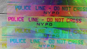 data science summer school (DS3) project - conceptual graphic of police line tape