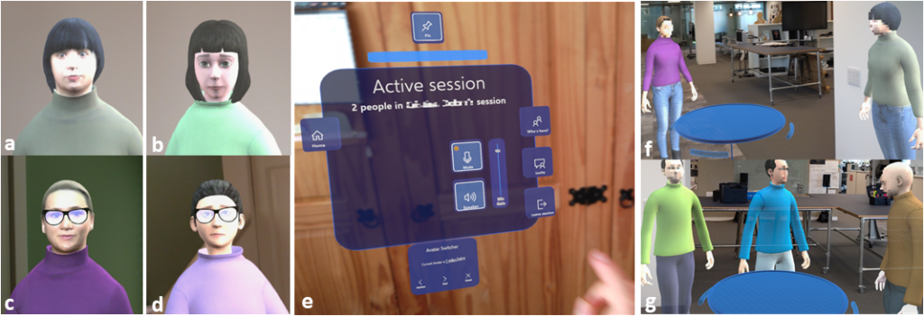 Realistic and cartoon avatars in mixed reality meetings