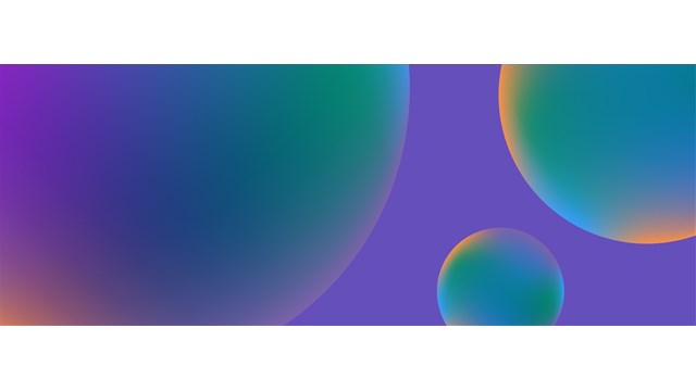 abstract multi-colored bubbles on a purple background