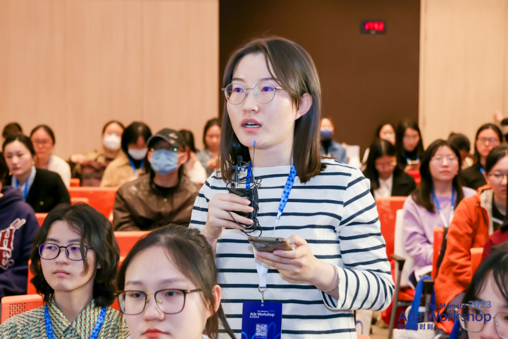 a woman asking questions