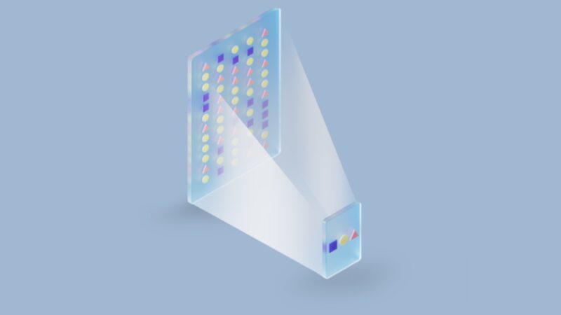 10 AI terms: Small language models (SLM) | abstract graphic with one large square in relation to one small square