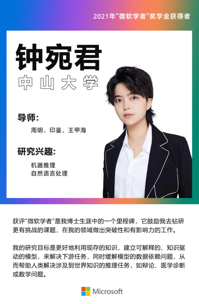 微软学者奖学金海报