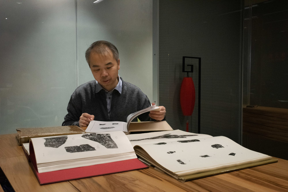 a person is reading a book