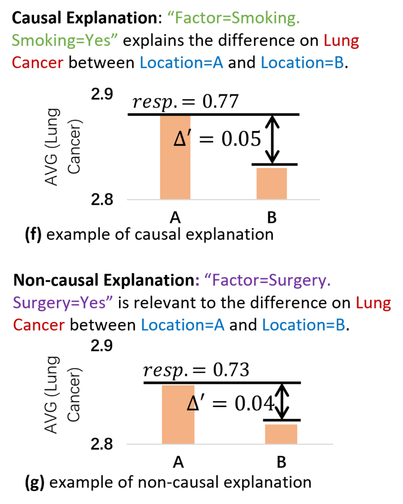 图7：因果解释和非因果解释