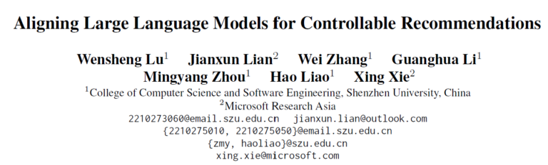 Aligning Large Language Models for Controllable Recommendations