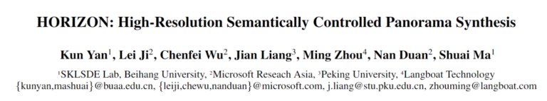HORIZON: High-resolution Semantically Controlled Panorama Synthesis