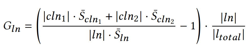 公式 1:饱和度增益计算公式
