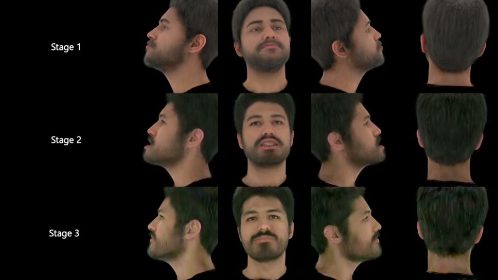 a collage of a person