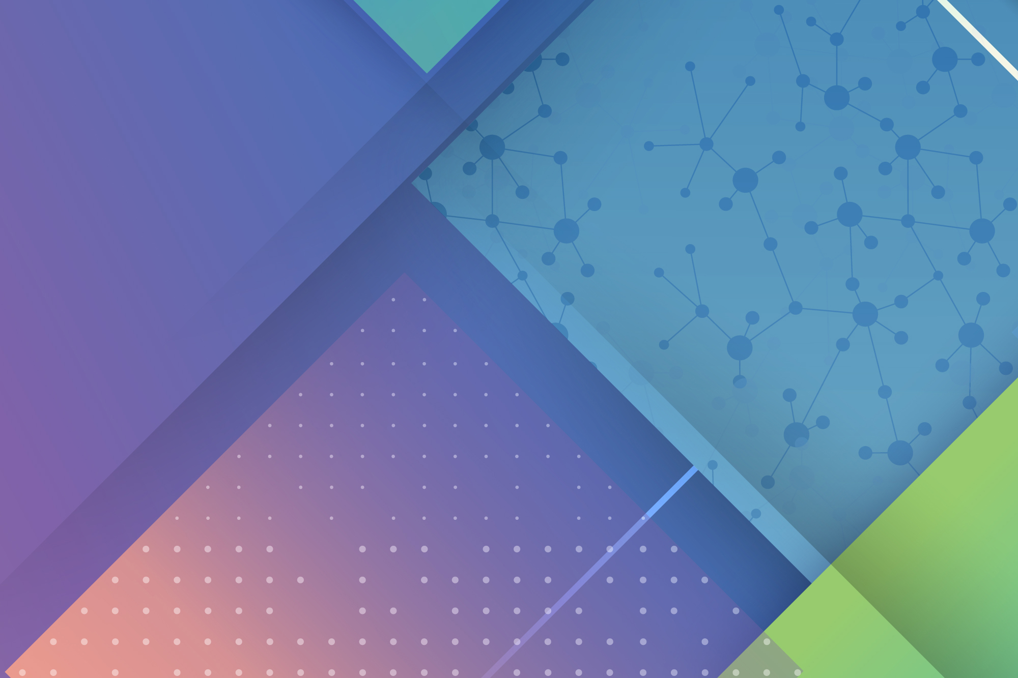 abstract geometric pattern in purple, blue, green