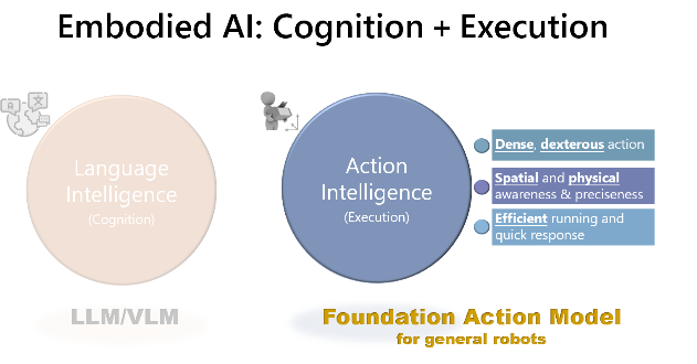 Cognition and action intelligence for Embodied AI